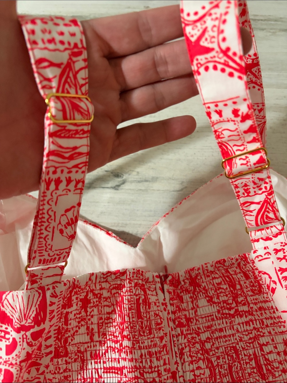 Lilly Pulitzer Rocko Romper Minzer Red Seaside Harbour Print - Picture 7 of 13